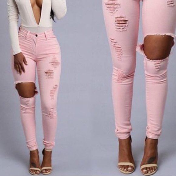 fashion nova pink jeans